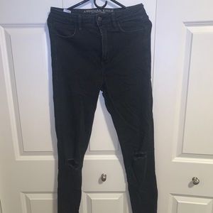 Black American eagle skinny jeans